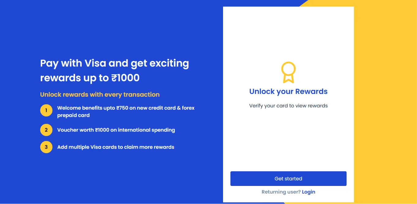 Visa Rewards Website